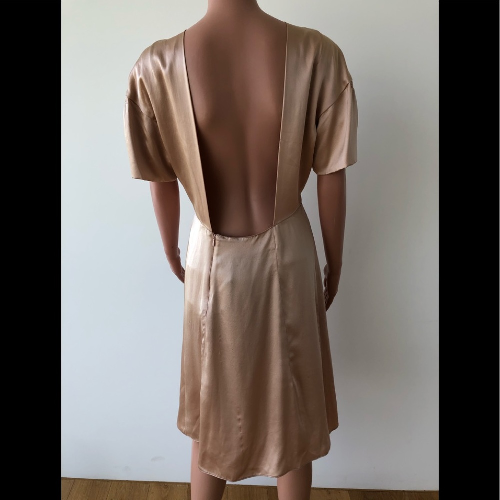 A sexy backless miu miu dress yet very elegant.
